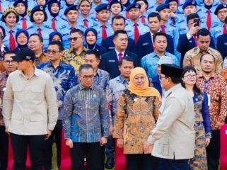 Gubernur Khofifah Dampingi Presiden Prabowo Resmikan SMA Taruna Nusantara Kampus Malang