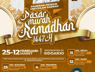 Pemkab Sidoarjo Gelar Pasar Murah Ramadan 1447 H di 10 Kecamatan