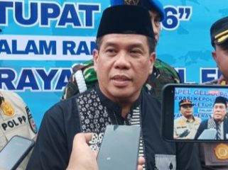 Sekretaris Daerah Kota Depok, Mangnguluang Mansur usai Apel Gelar Pasukan 2026 pada Kamis 12 Maret 2026 (Dok. indorayatoday.com)
