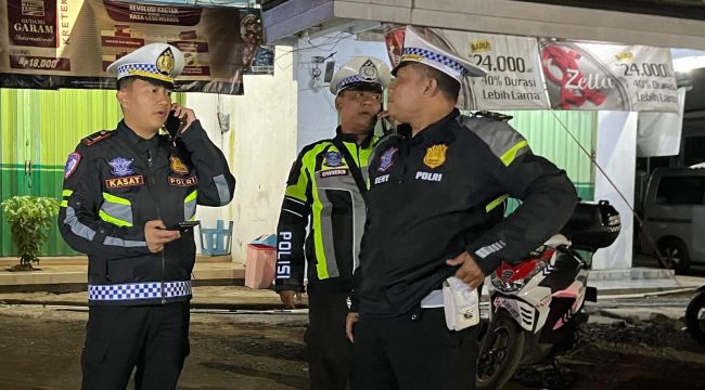 Kasat lantas jember AKP Bagas saat gelar kegiatan KRYD