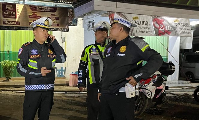 
					Kasat lantas jember AKP Bagas saat gelar kegiatan KRYD