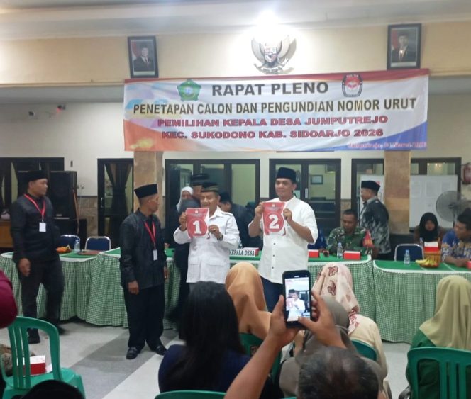 
					Panitia Tetapkan Dua Calon Kepala Desa Jumputrejo, Joni Nomor Urut 1 dan Muhammad Makrus Nomor Urut 2