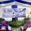 Sekda Kota Depok,  Mangnguluang Mansur memberikan sambutan pada Peresmian Posyandu Matahari RW 18 Kelurahan Mekarsari Kecamatan Sukmajaya dengan enam SPM. (Dok. Diskominfo)