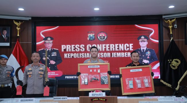Polrea jember amankan 18 tersangka narkoba sepanjang bulan maret 2026