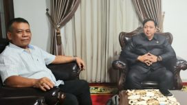 Ketua Panitia Prof. DR.Ir.Supiyat Nasir, M.B.A., bersama Ketua DPRD Boyolali Susetya Kusuma DH.SH. (Dok. Panitia Munas SWI)