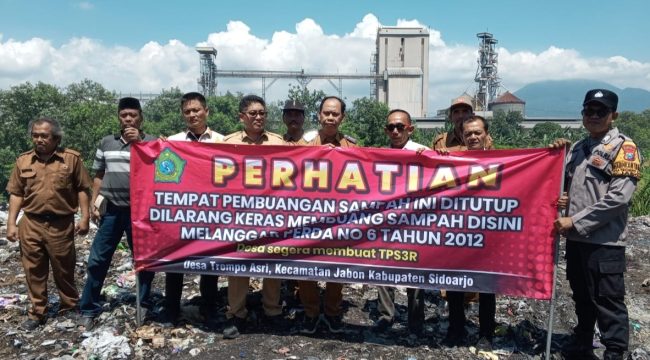DLHK Sidoarjo Sidak TPA Liar Trompoasri, Tutup Akses dan Dorong Perbaikan Sistem Sampah