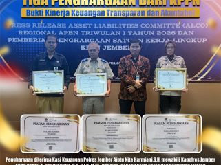 Polres Jember raih tiga penghargaan dari KPPN (Dok. Humas)