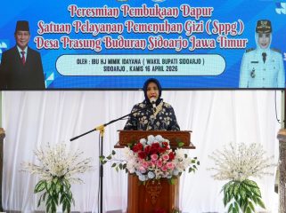 Wabup Sidoarjo Resmikan SPPG Desa Prasung, Dorong Layanan Gizi Terintegrasi dan Ekonomi Lokal