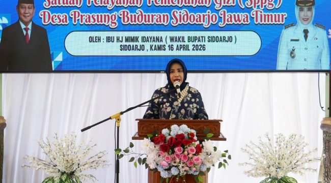 Wabup Sidoarjo Resmikan SPPG Desa Prasung, Dorong Layanan Gizi Terintegrasi dan Ekonomi Lokal