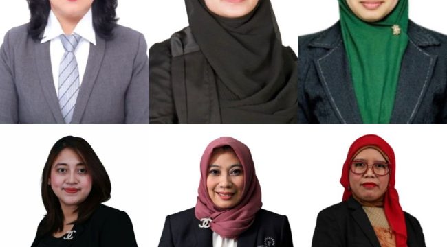 Dokumentasi: Pada baris atas dari kiri ke kanan yaitu Dr. Dumex Sutra Pasaribu, Dr. Nonni Soraya Sambudi, dan Dr. Nila T. Berghuis, S.Si., M.Si., sedangkan pada baris bawah dari kiri ke kanan adalah Assoc. Prof. Dr. Eng. Ir. Mega Mutiara Sari, S.T., M.Si., CSDS., CSRS., Dr. Ir. Farah Mulyasari, S.T., M.Sc., dan Eka Puspitawati, Ph.D. (Dok. Humas UPER)