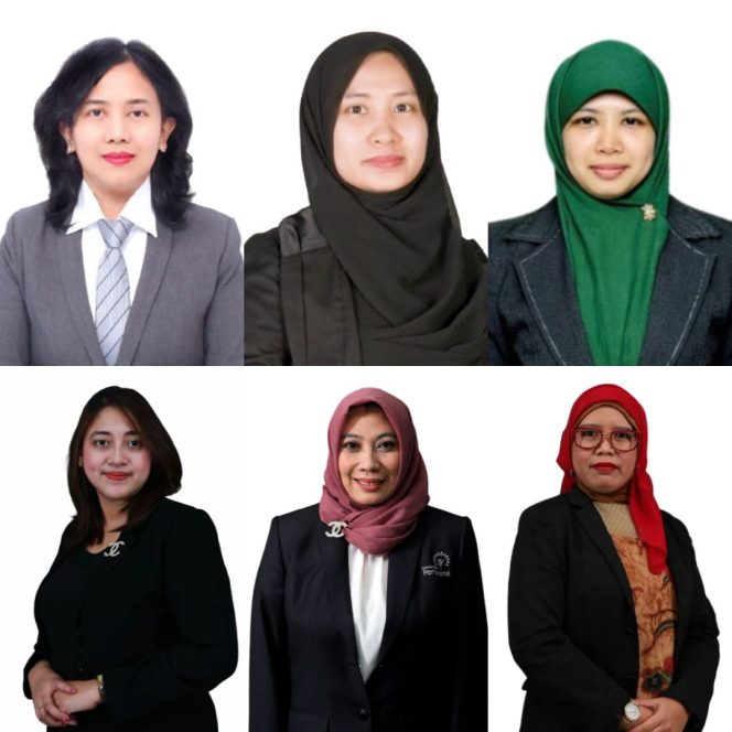 
					Dokumentasi: Pada baris atas dari kiri ke kanan yaitu Dr. Dumex Sutra Pasaribu, Dr. Nonni Soraya Sambudi, dan Dr. Nila T. Berghuis, S.Si., M.Si., sedangkan pada baris bawah dari kiri ke kanan adalah Assoc. Prof. Dr. Eng. Ir. Mega Mutiara Sari, S.T., M.Si., CSDS., CSRS., Dr. Ir. Farah Mulyasari, S.T., M.Sc., dan Eka Puspitawati, Ph.D. (Dok. Humas UPER)