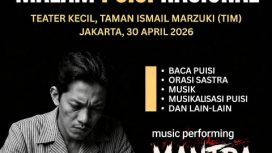 Flayer Malam Puncak Hari Puisi Nasional 2026