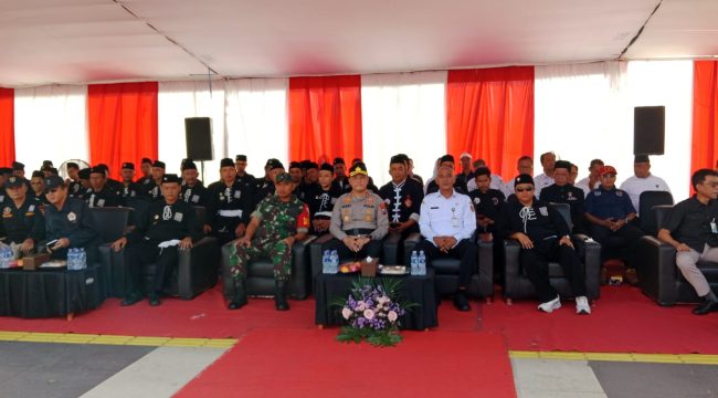 Apel kebansaan kesiapan pengamanan terate jember bersama TNI,Polri dan perguruan silat