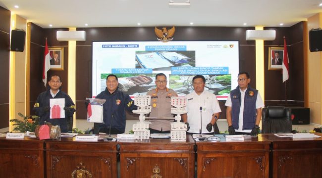 Sulap Sawah Dilindungi Jadi Tambak Udang, Pengusaha di Batang Ditangkap Polisi. (Dok. Humas)