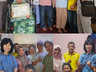 Yayasan Global Pelangi (YGP) kembali memberikan bantuan berupa 4 unit kursi roda