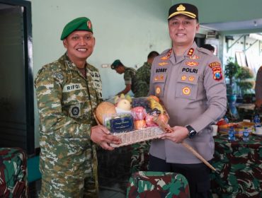 kapolres jember di sambut langsung oleh kodim 2824